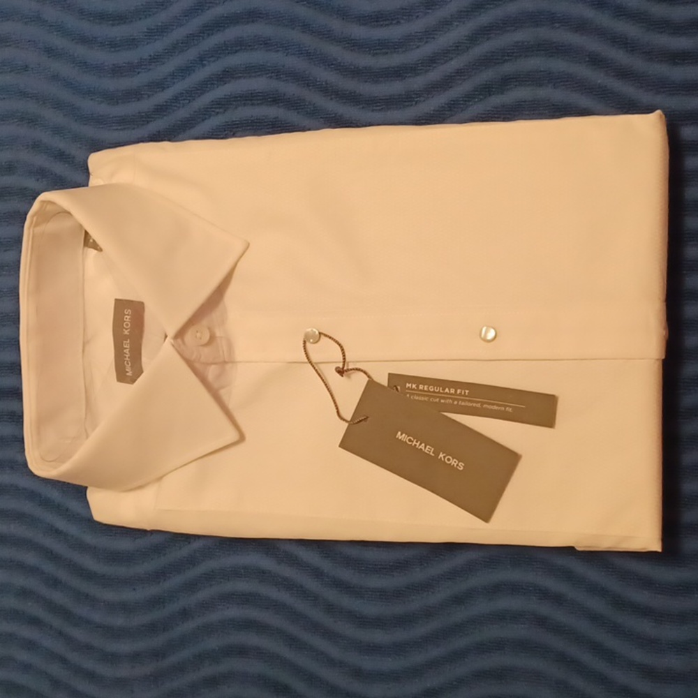 Michael Kors Men's Textured French spread dress shirt NWT